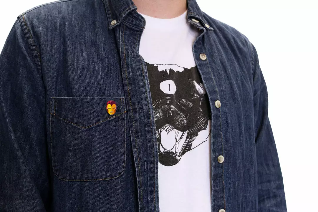 Tom Whalen Iron Man Enamel Pin Tom Whalen Iron Man Enamel Pin