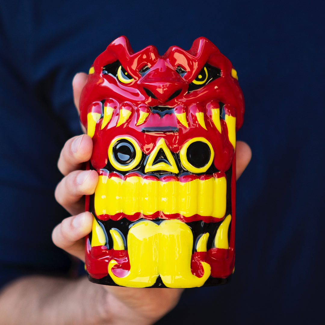 Urban Aztec Mouth Of The Serpent Designer Series Tiki Mug (Emperor's Blood) Tikis Urban Aztec Mouth Of The Serpent Designer Series Tiki Mug (Emperor's Blood) Tikis