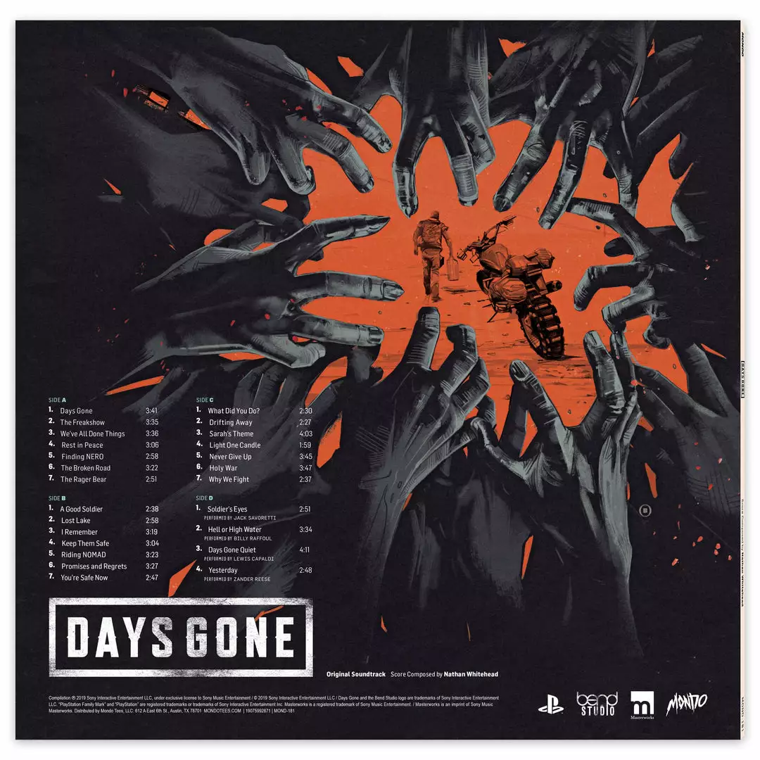 Nathan Whitehead Days Gone – Original Video Game Soundtrack 2XLP Nathan Whitehead Days Gone – Original Video Game Soundtrack 2XLP