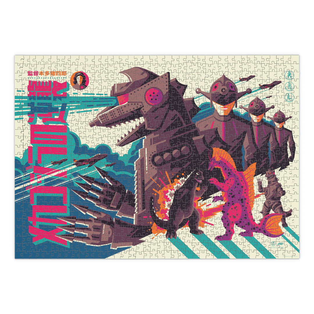Tom Whalen Terror Of Mechagodzilla 1000-Piece Puzzle Toho Godzilla Tom Whalen Terror Of Mechagodzilla 1000-Piece Puzzle Toho Godzilla