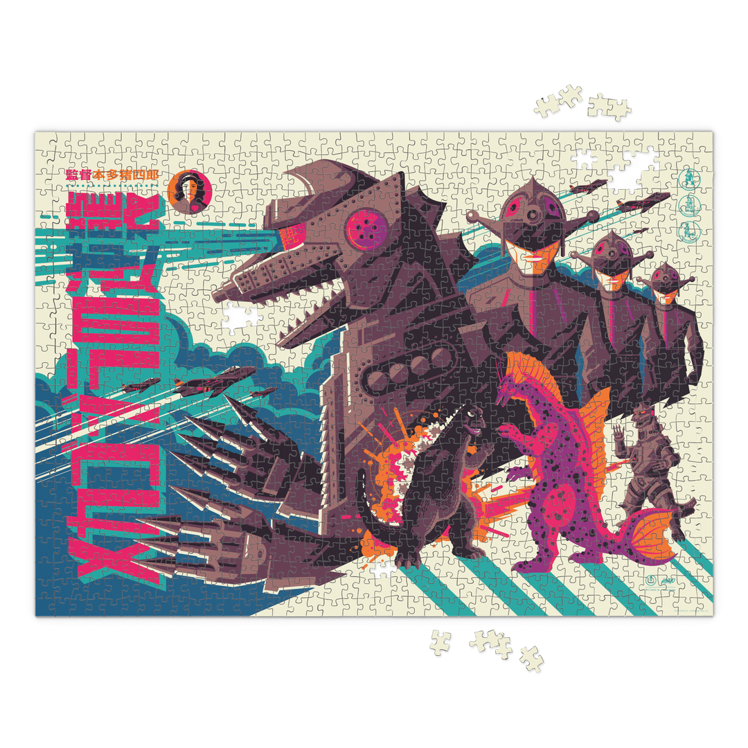 Tom Whalen Terror Of Mechagodzilla 1000-Piece Puzzle Toho Godzilla Tom Whalen Terror Of Mechagodzilla 1000-Piece Puzzle Toho Godzilla