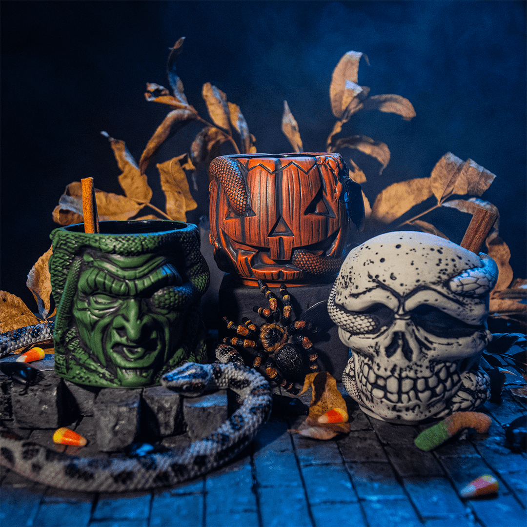 Mondo Tikis Halloween III: Season Of The Witch - Stacking Tiki Mug Set Mondo Tikis Halloween III: Season Of The Witch - Stacking Tiki Mug Set