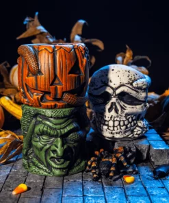 Mondo Tikis Halloween III: Season Of The Witch - Stacking Tiki Mug Set 6 Mondo Tikis Halloween III: Season Of The Witch - Stacking Tiki Mug Set