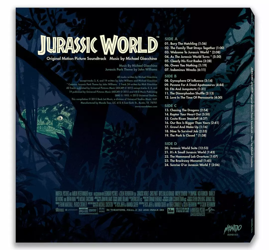 Michael Giacchino Jurassic World – Original Motion Picture Soundtrack 2XLP Michael Giacchino Jurassic World – Original Motion Picture Soundtrack 2XLP