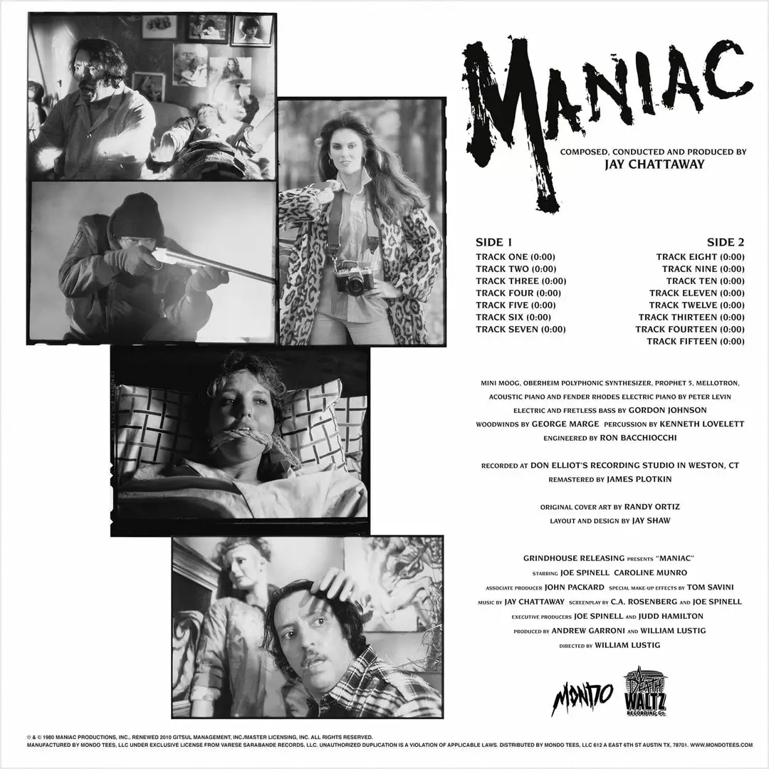 Jay Chattaway Maniac (1980) – Original Motion Picture Soundtrack LP Music Jay Chattaway Maniac (1980) – Original Motion Picture Soundtrack LP Music