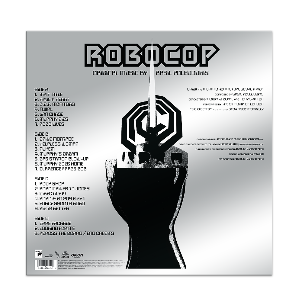 Basil Poledouris Robocop - Original Motion Picture Soundtrack 2XLP Music Basil Poledouris Robocop - Original Motion Picture Soundtrack 2XLP Music
