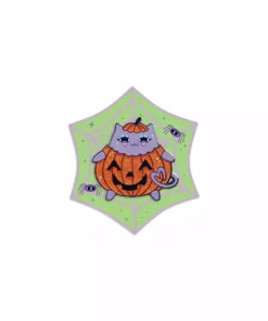 Sparklebombb Kawaii Pumpkin Kitty Enamel Pin Enamel Pins