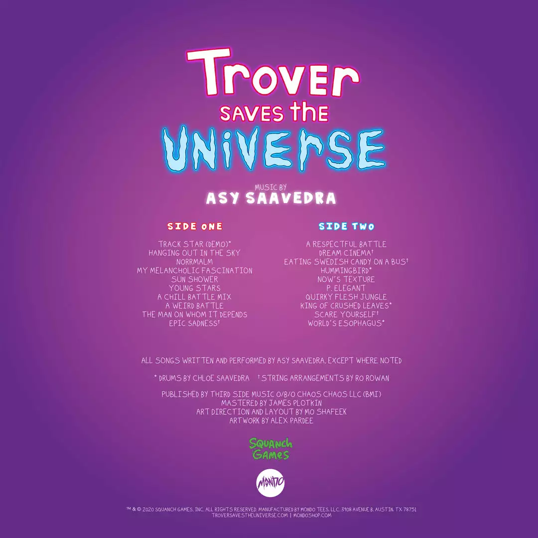 Asy Saavedra Music Trover Saves The Universe - Original Video Game Soundtrack LP Asy Saavedra Music Trover Saves The Universe - Original Video Game Soundtrack LP