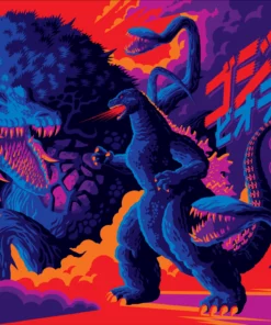 Tom Whalen Godzilla Vs. Biollante Sofubi Variant Poster Posters