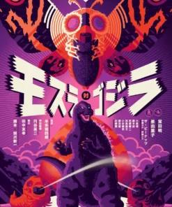 Tom Whalen Mothra Vs. Godzilla Variant Poster Toho Godzilla
