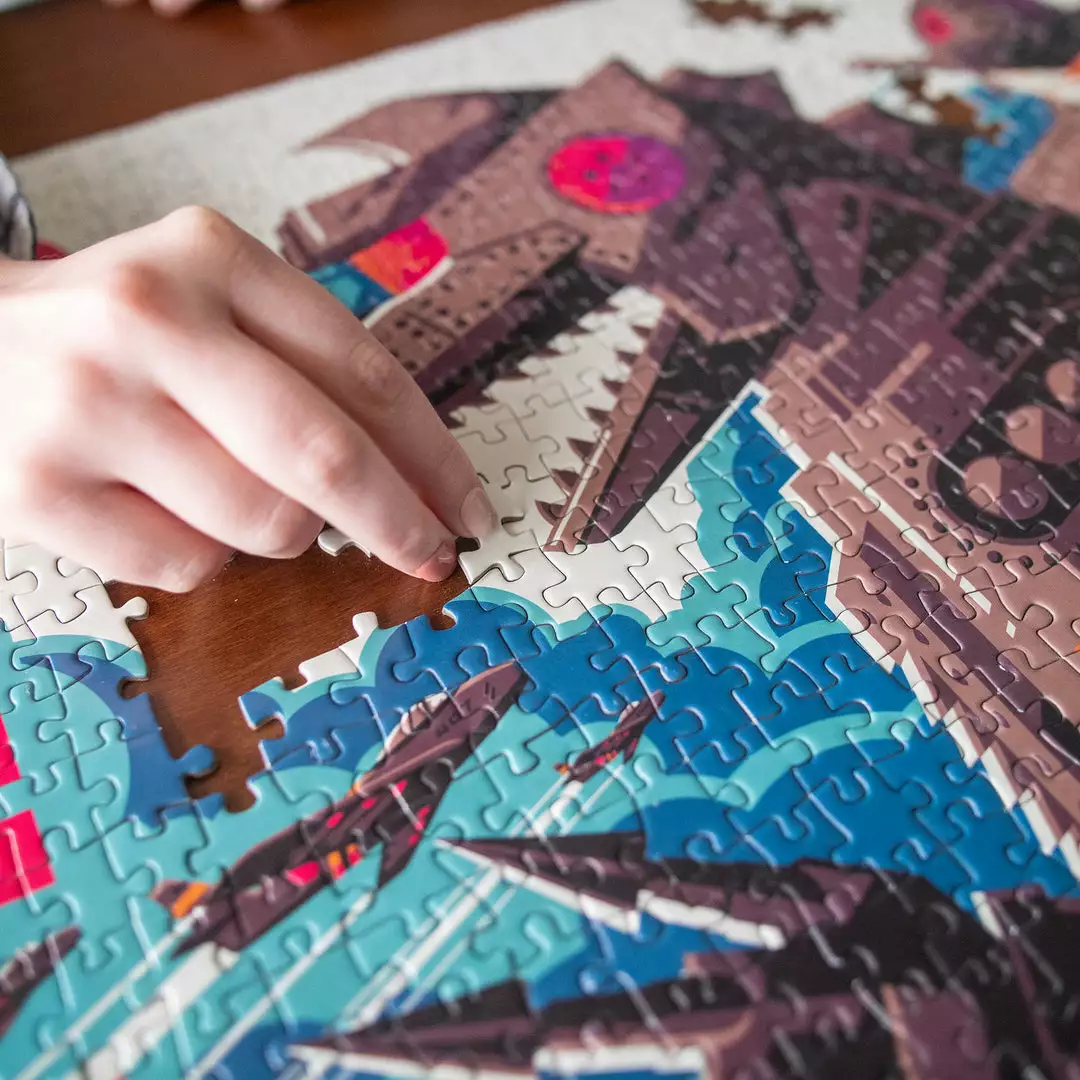 Tom Whalen Terror Of Mechagodzilla 1000-Piece Puzzle Toho Godzilla Tom Whalen Terror Of Mechagodzilla 1000-Piece Puzzle Toho Godzilla