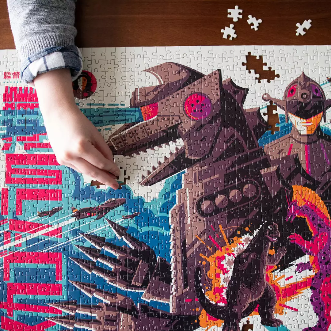 Tom Whalen Terror Of Mechagodzilla 1000-Piece Puzzle Toho Godzilla Tom Whalen Terror Of Mechagodzilla 1000-Piece Puzzle Toho Godzilla
